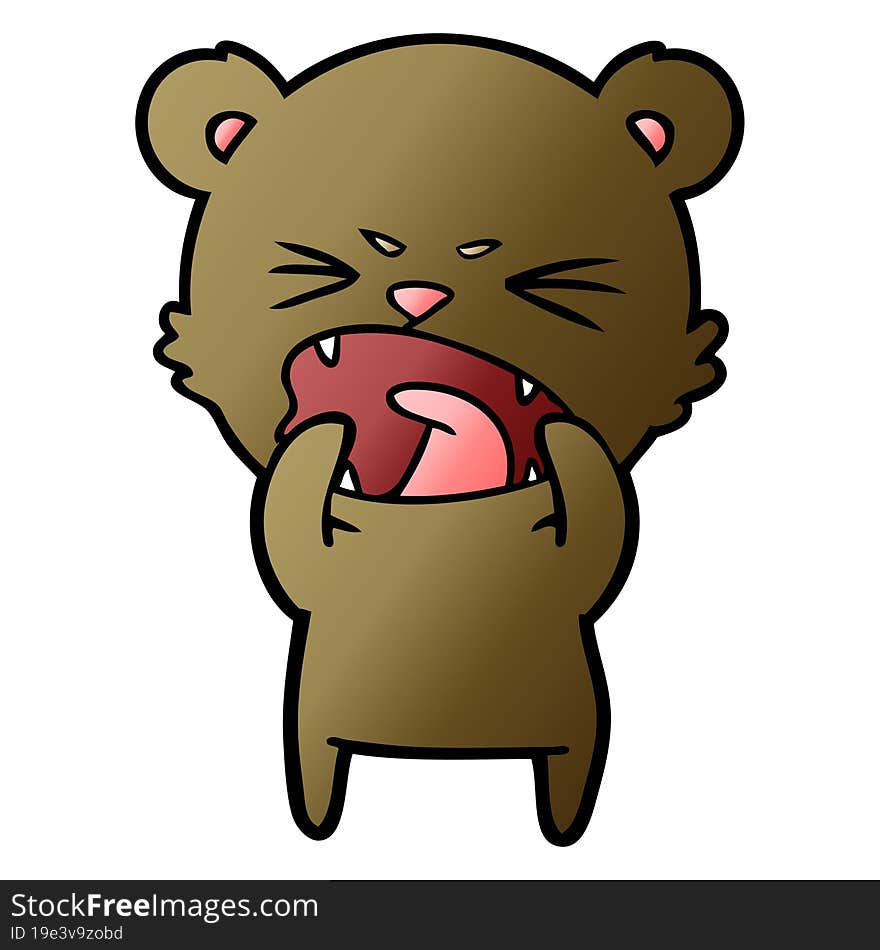 angry cartoon bear. angry cartoon bear