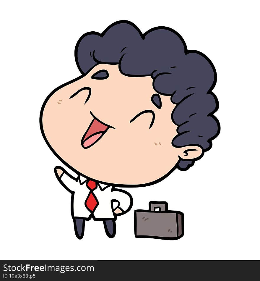 cute cartoon businessman. cute cartoon businessman