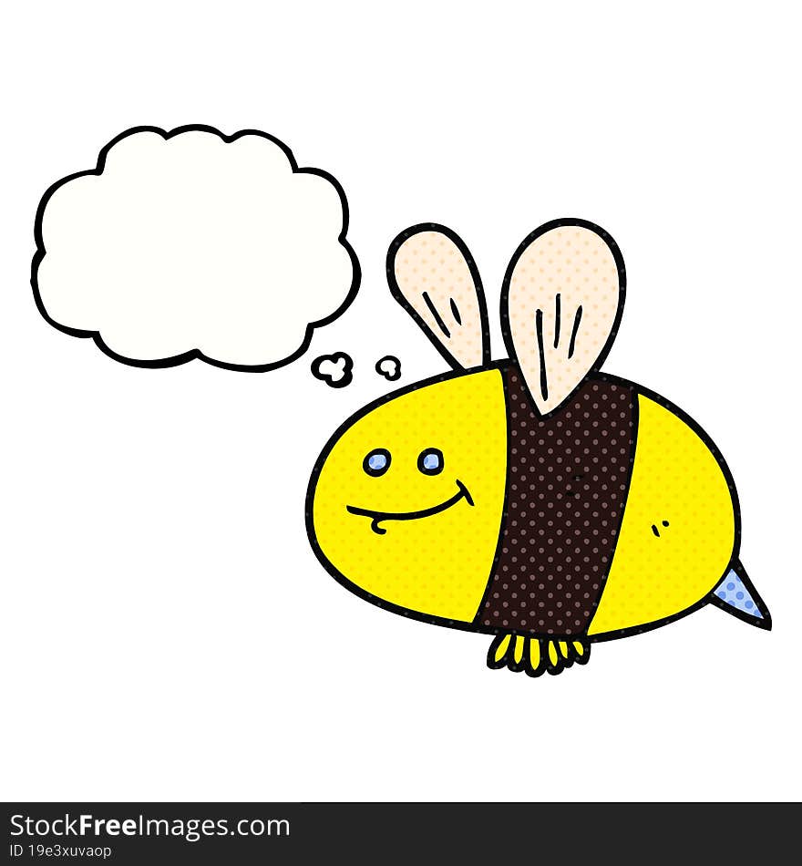 Thought Bubble Cartoon Bee