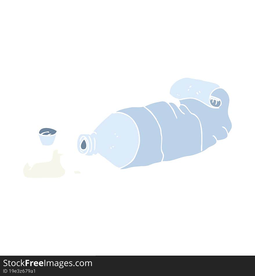 Flat Color Illustration Of A Cartoon Toothpaste Tube