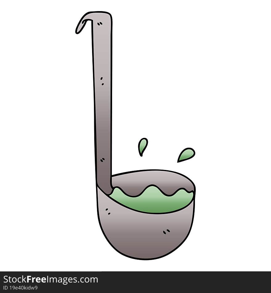 Quirky Gradient Shaded Cartoon Ladle