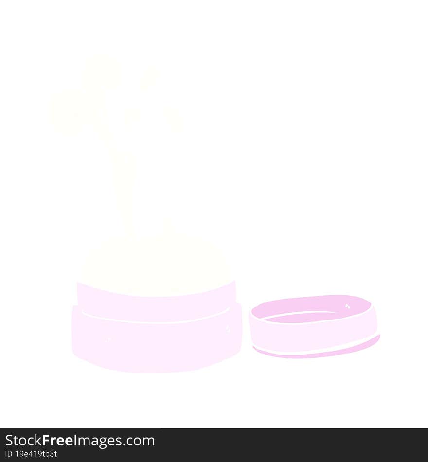 flat color illustration of face cream. flat color illustration of face cream