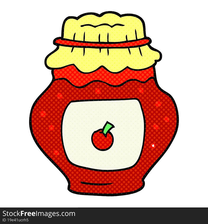 freehand drawn cartoon jar of jam