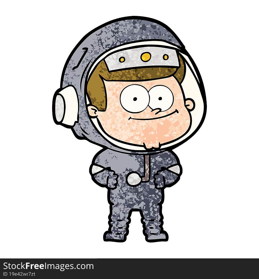 happy astronaut cartoon. happy astronaut cartoon