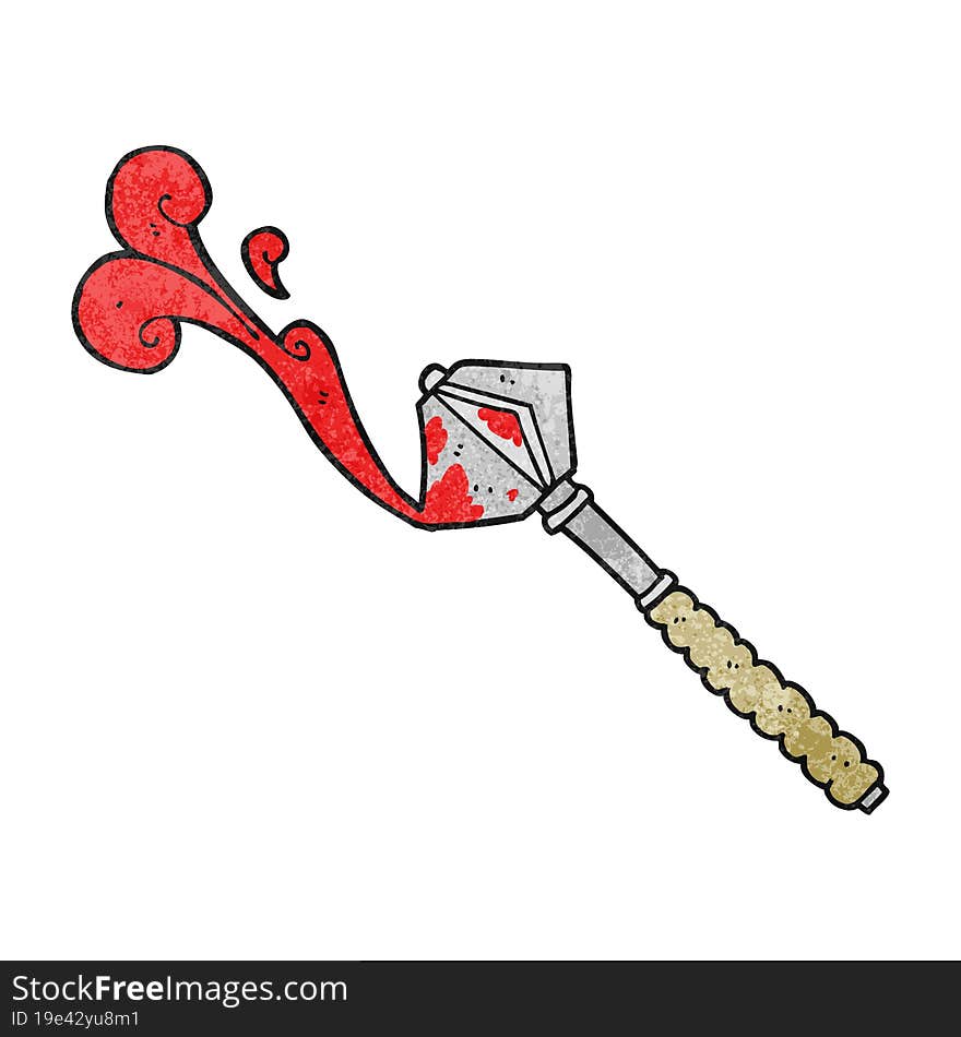 texture cartoon bloody medieval mace