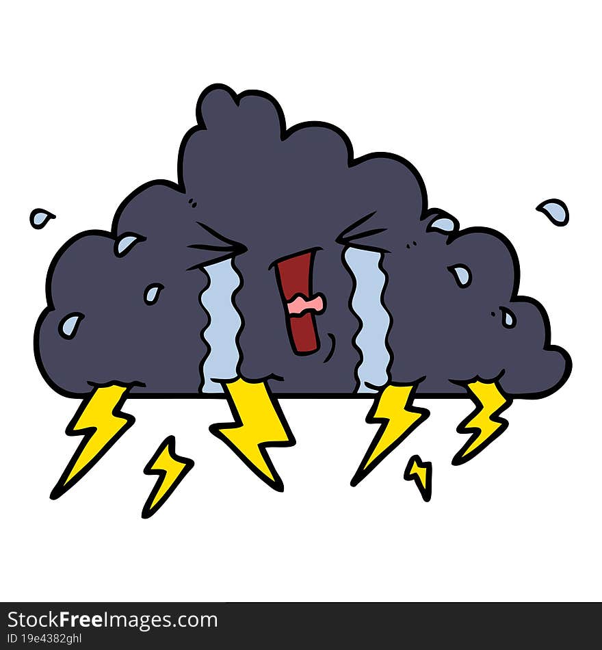 cartoon thundercloud. cartoon thundercloud