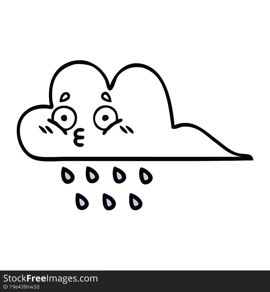 cute cartoon rain cloud