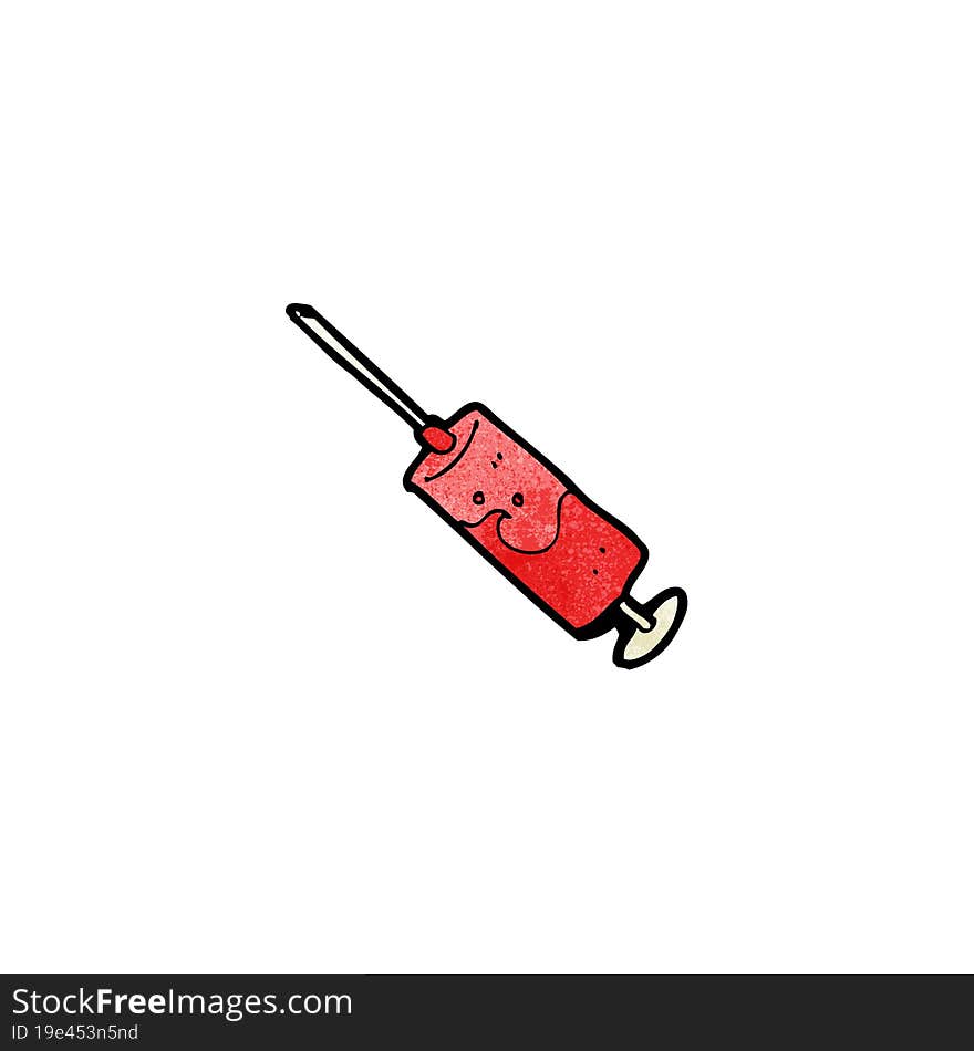 Cartoon Blood Filled Syringe