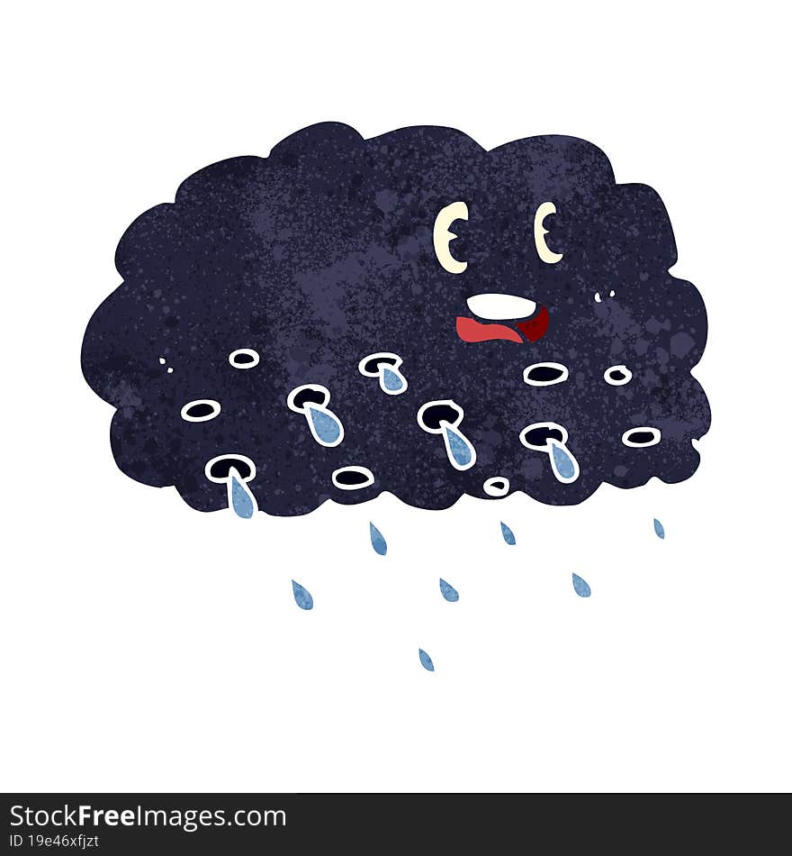 cartoon rain cloud