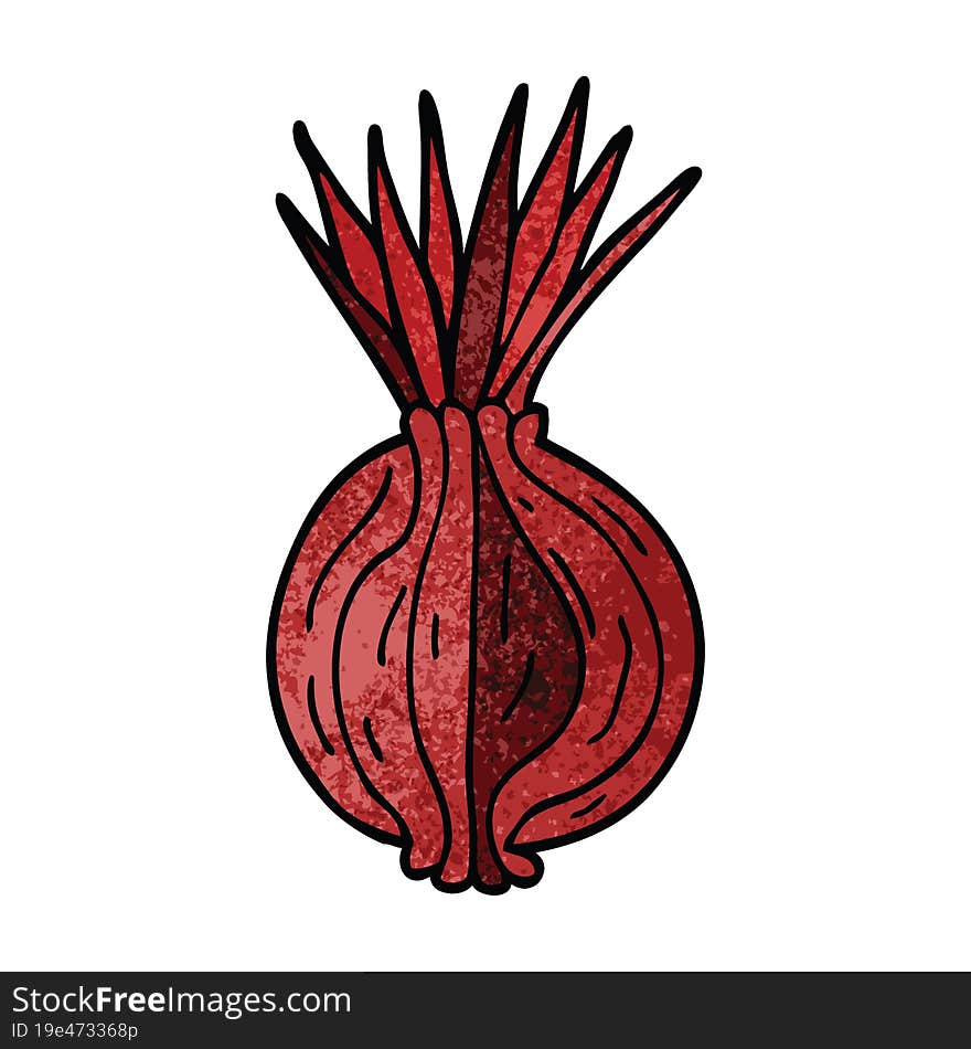 Cartoon Doodle Sprouting Onion