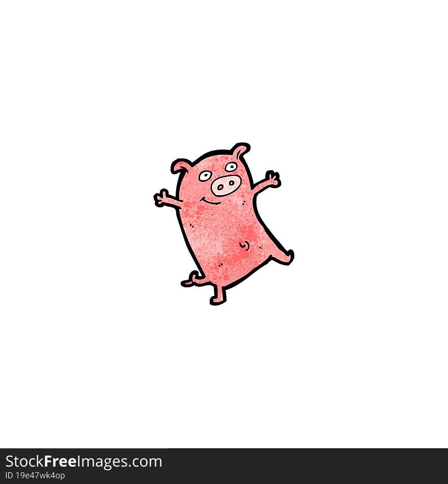 Funny Cartoon Pig