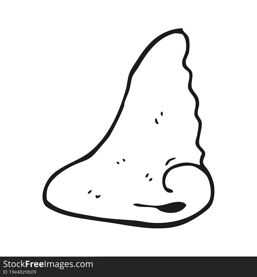 Black And White Cartoon Human Nose