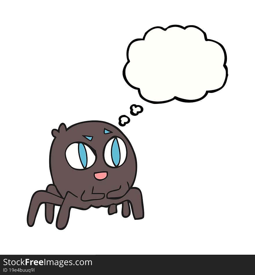 thought bubble cartoon spider