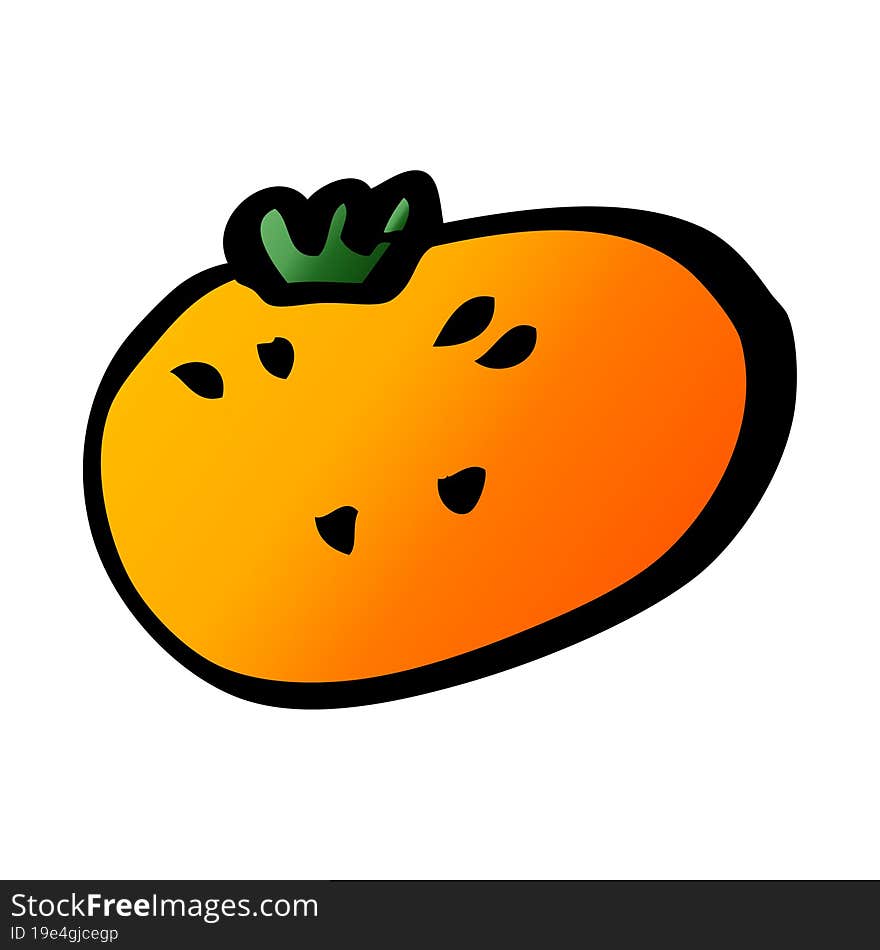 cartoon doodle citrus orange