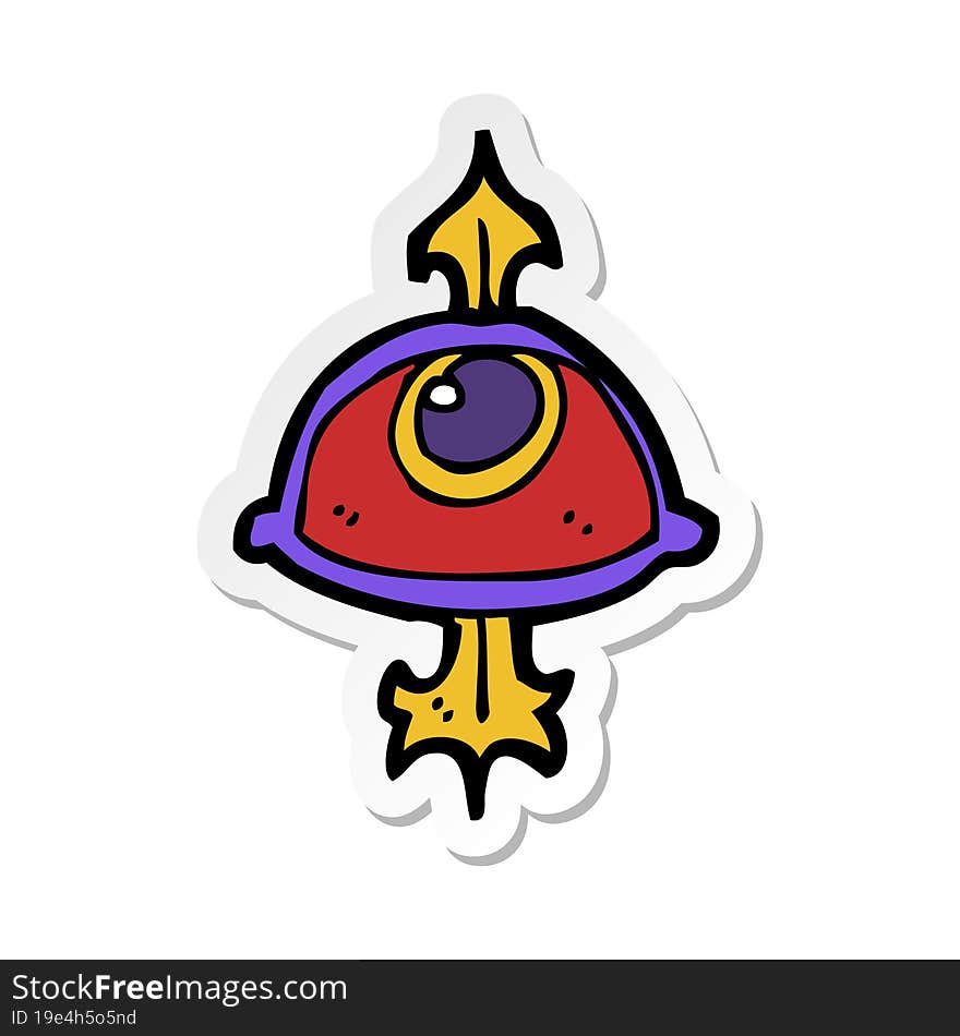 sticker of a cartoon eye symbol