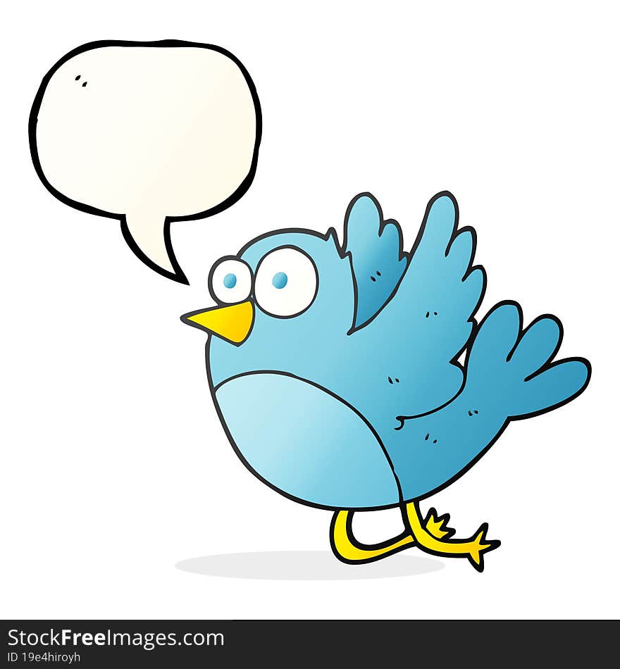 Speech Bubble Cartoon Bird