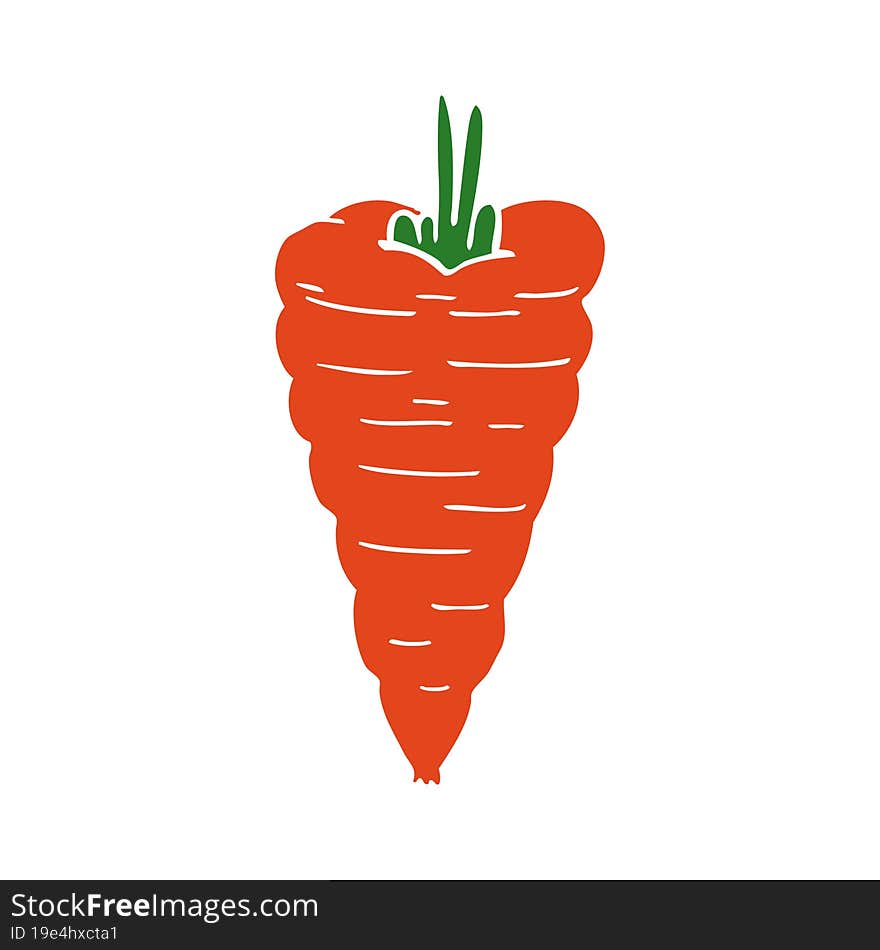 flat color style cartoon carrot