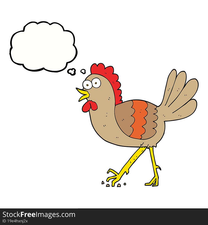 Thought Bubble Cartoon Chicken