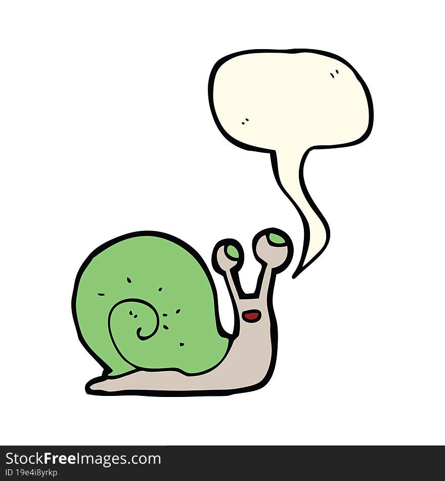 cartoon snail with thought bubble