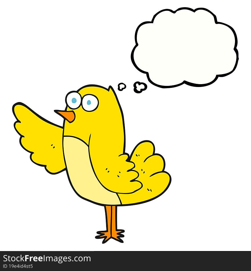 Thought Bubble Cartoon Bird