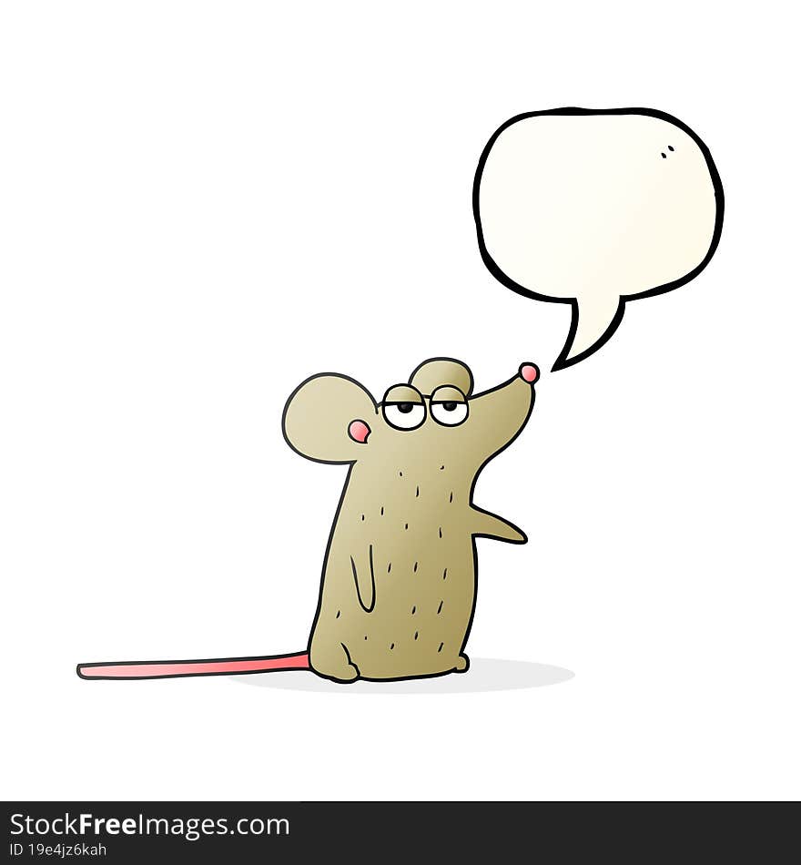 Speech Bubble Cartoon Mouse