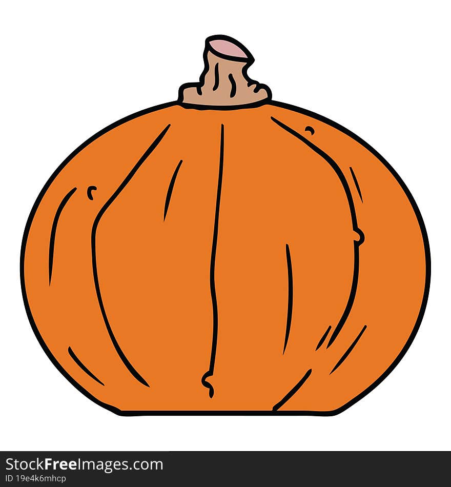 Cartoon Doodle Of A Pumpkin