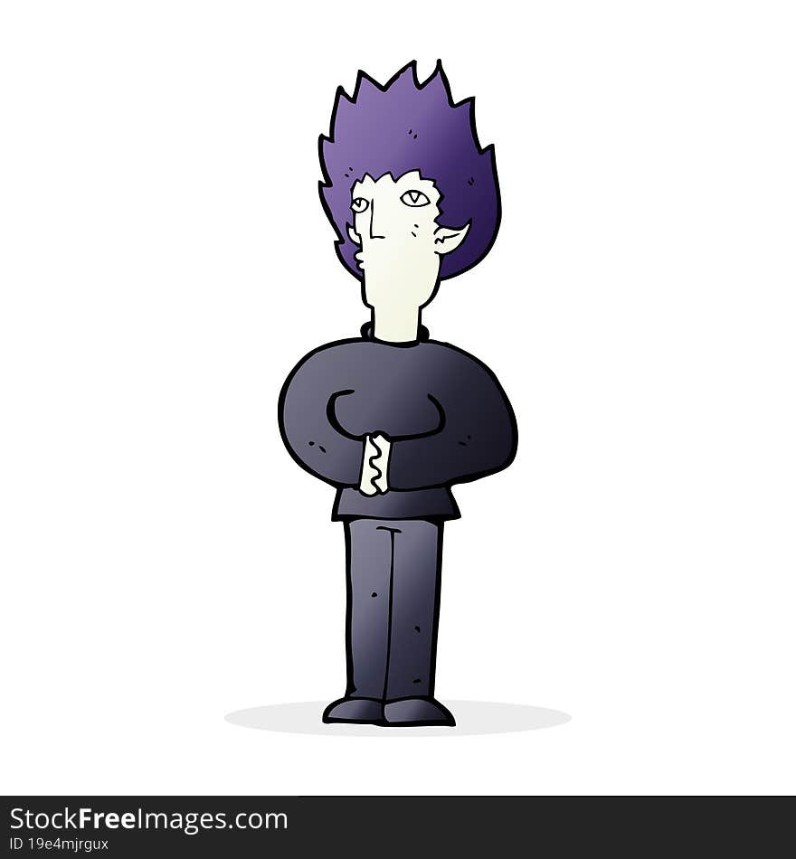 cartoon vampire man