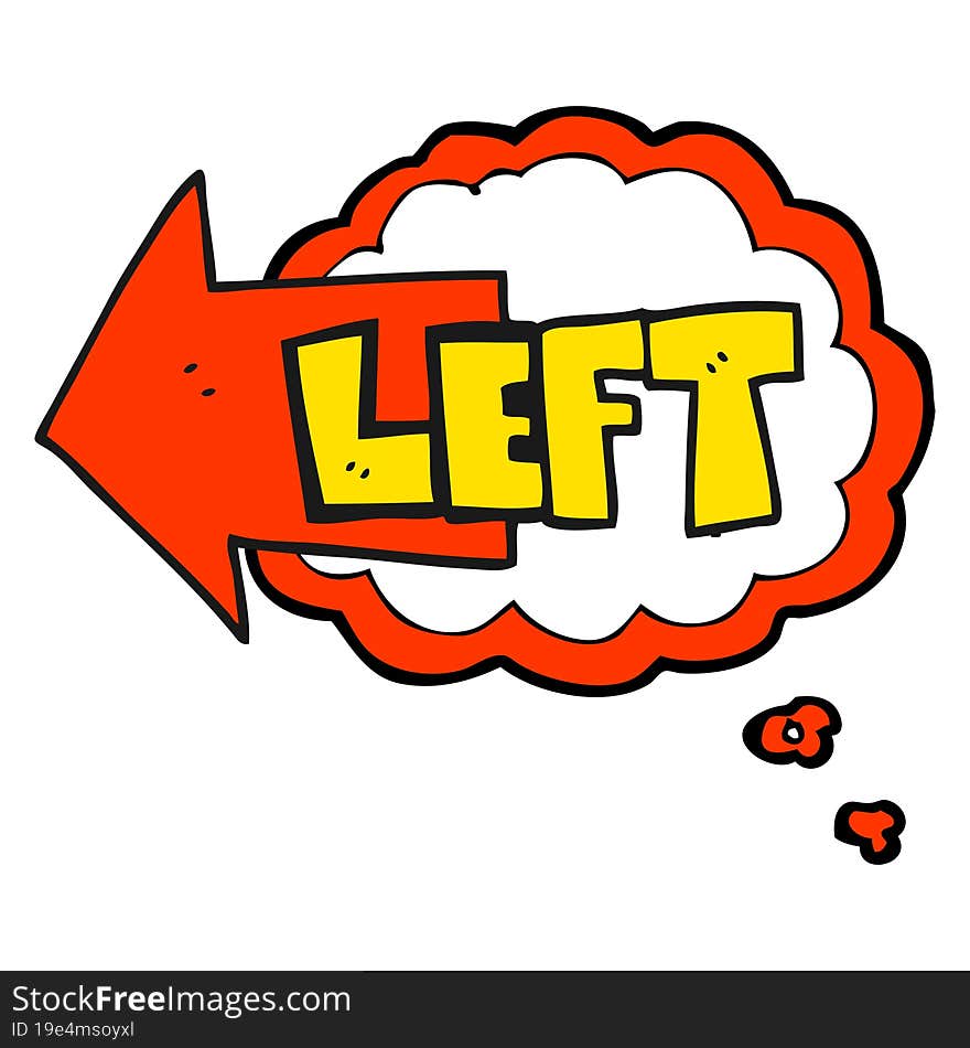 Thought Bubble Cartoon Left Symbol