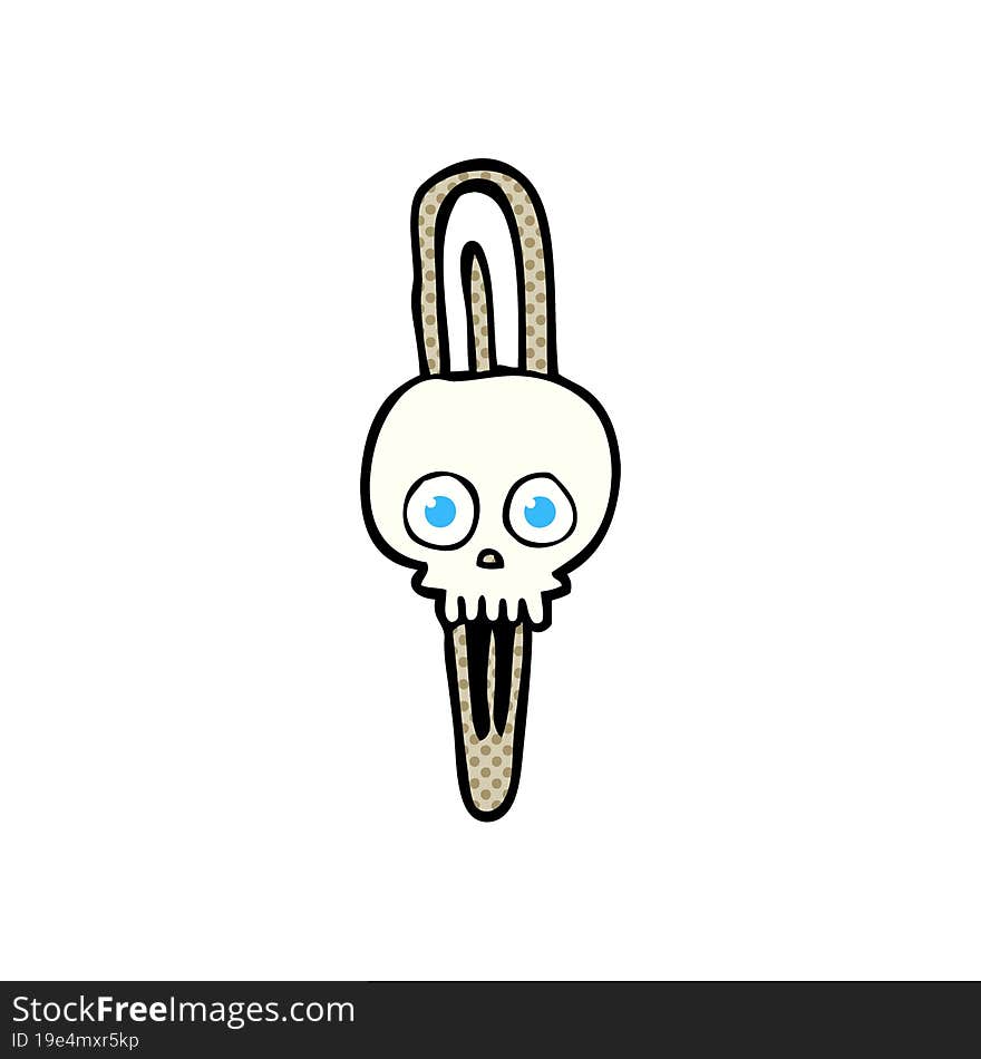 cartoon skull hairclip