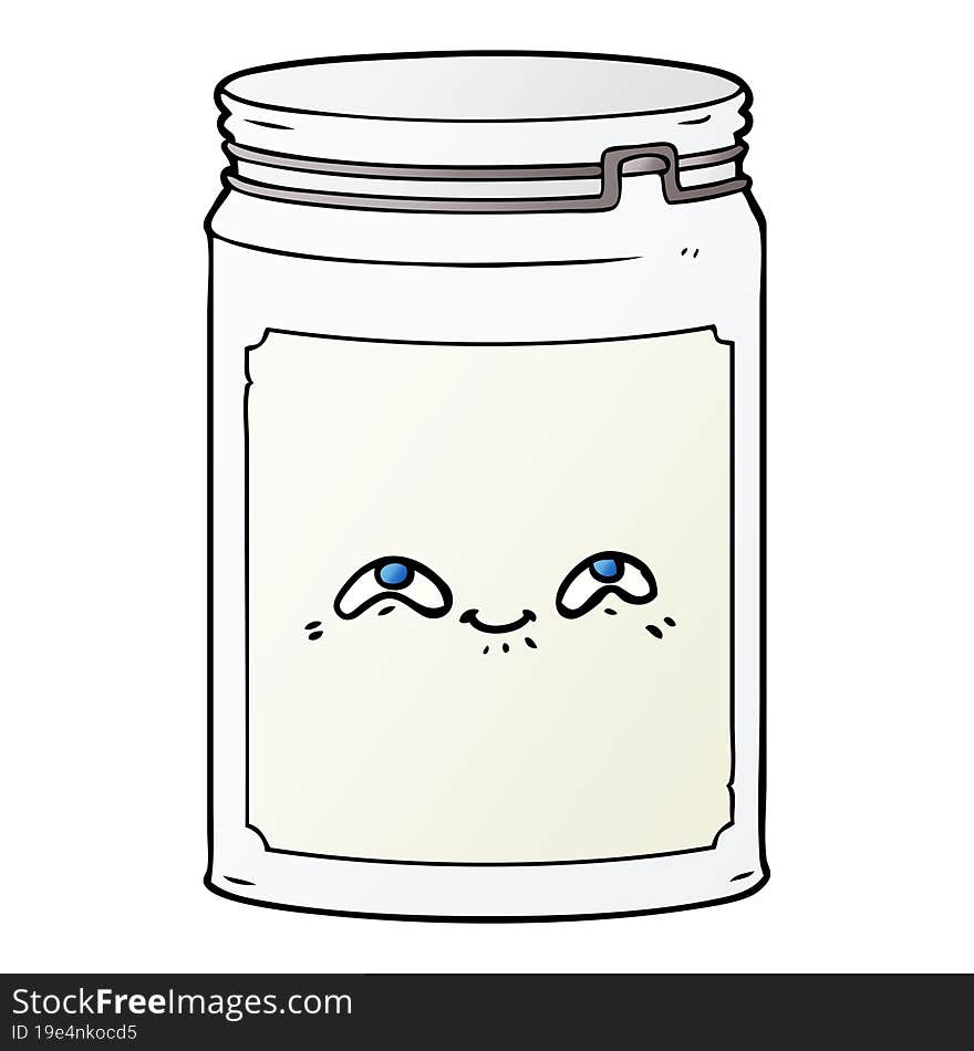 cartoon glass jar. cartoon glass jar