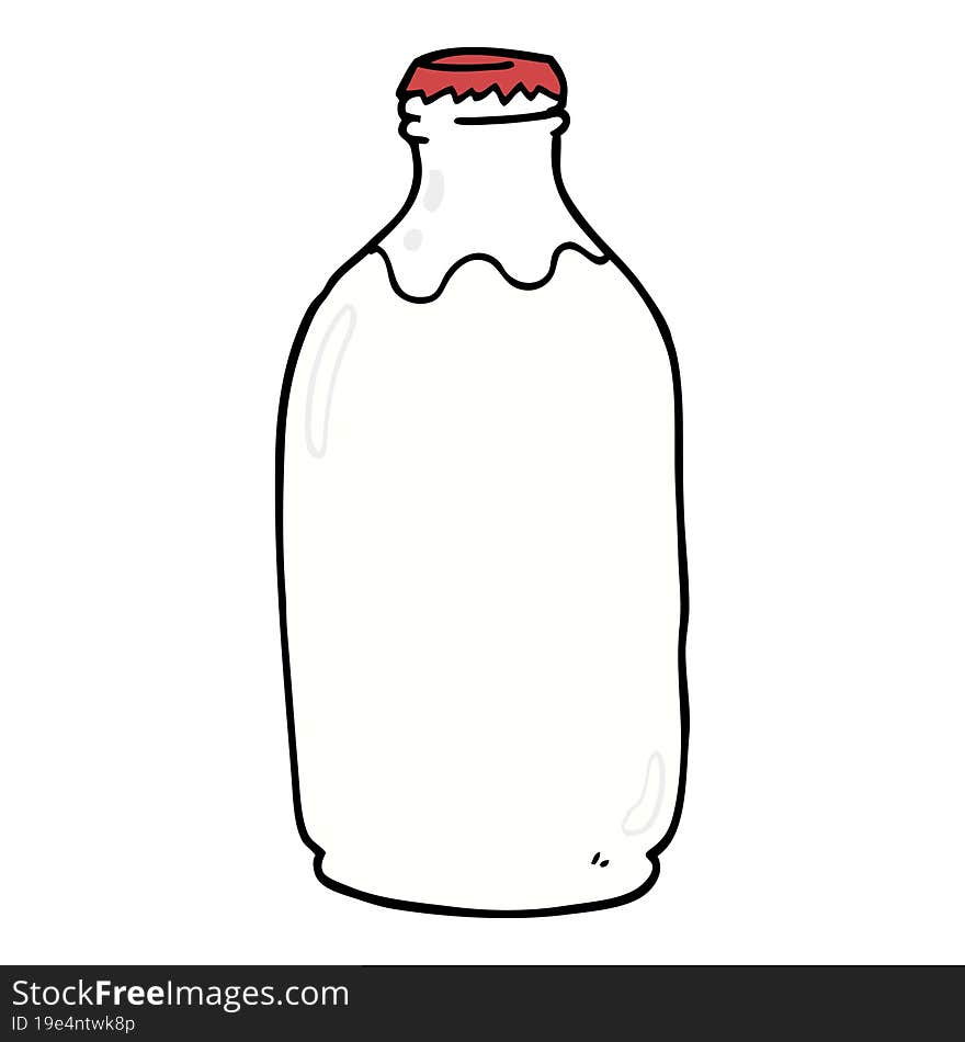 cartoon milk bottle