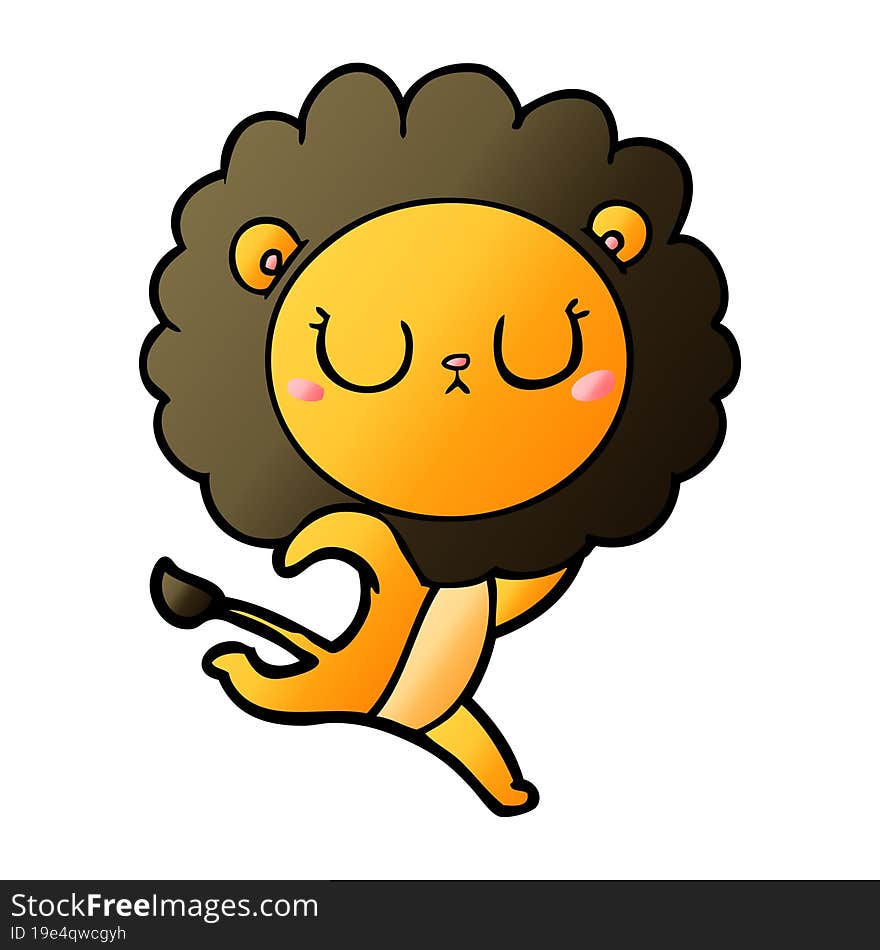 cartoon running lion. cartoon running lion