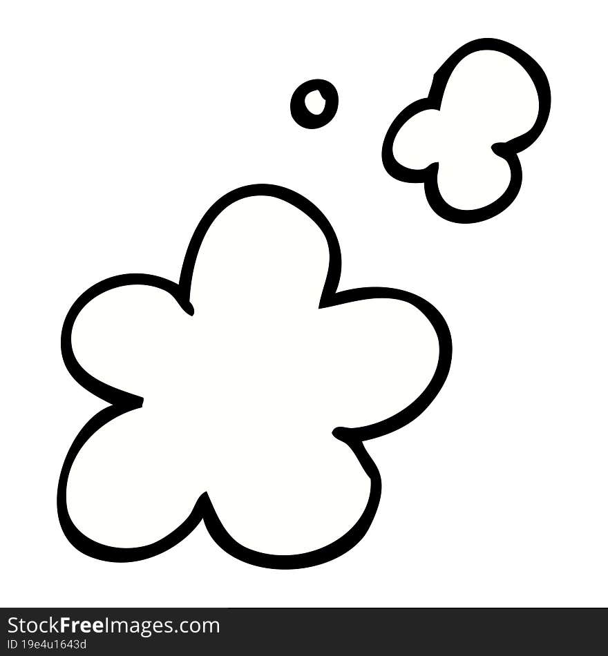 hand drawn doodle style cartoon smoke clouds