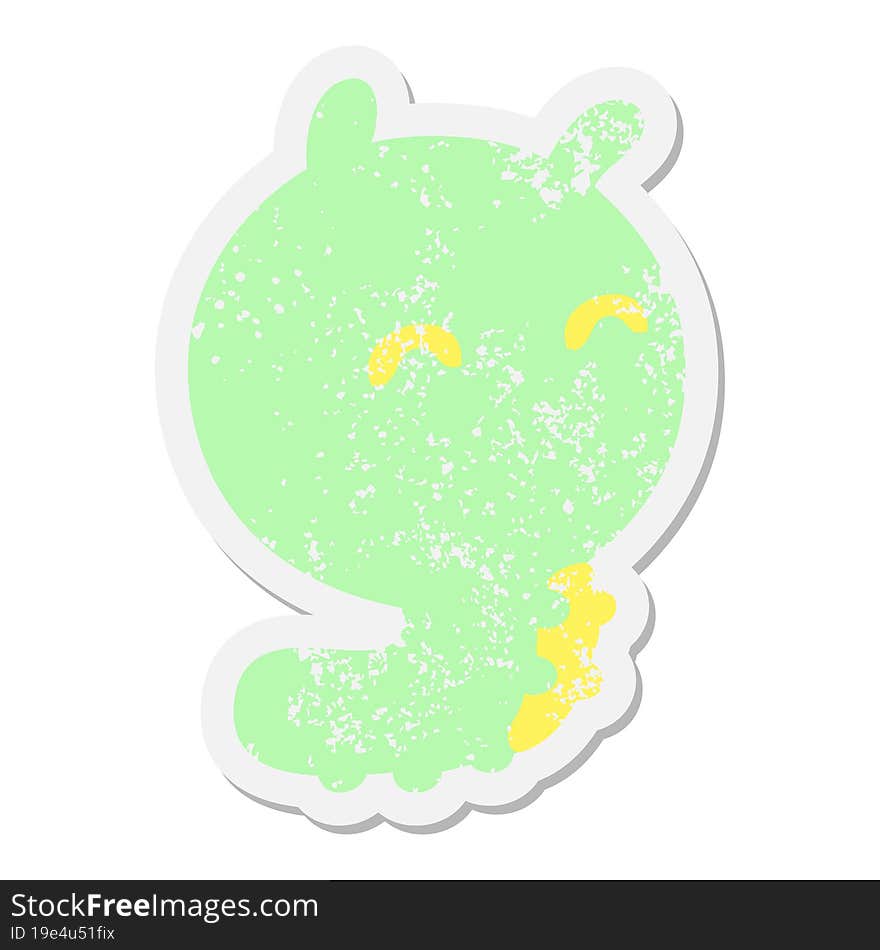 cute happy bug grunge sticker