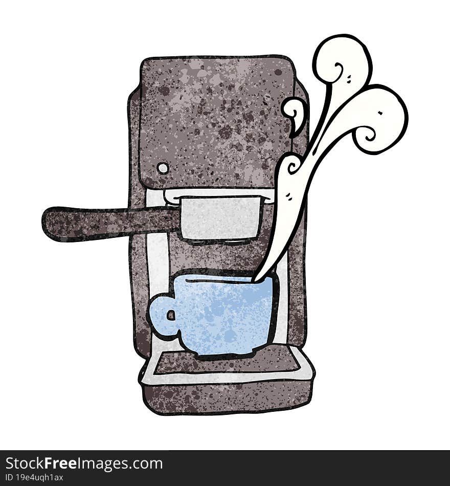 textured cartoon espresso maker