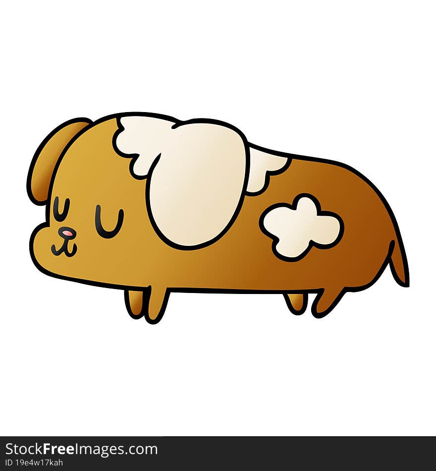 Gradient Cartoon Kawaii Of A Cute Dog