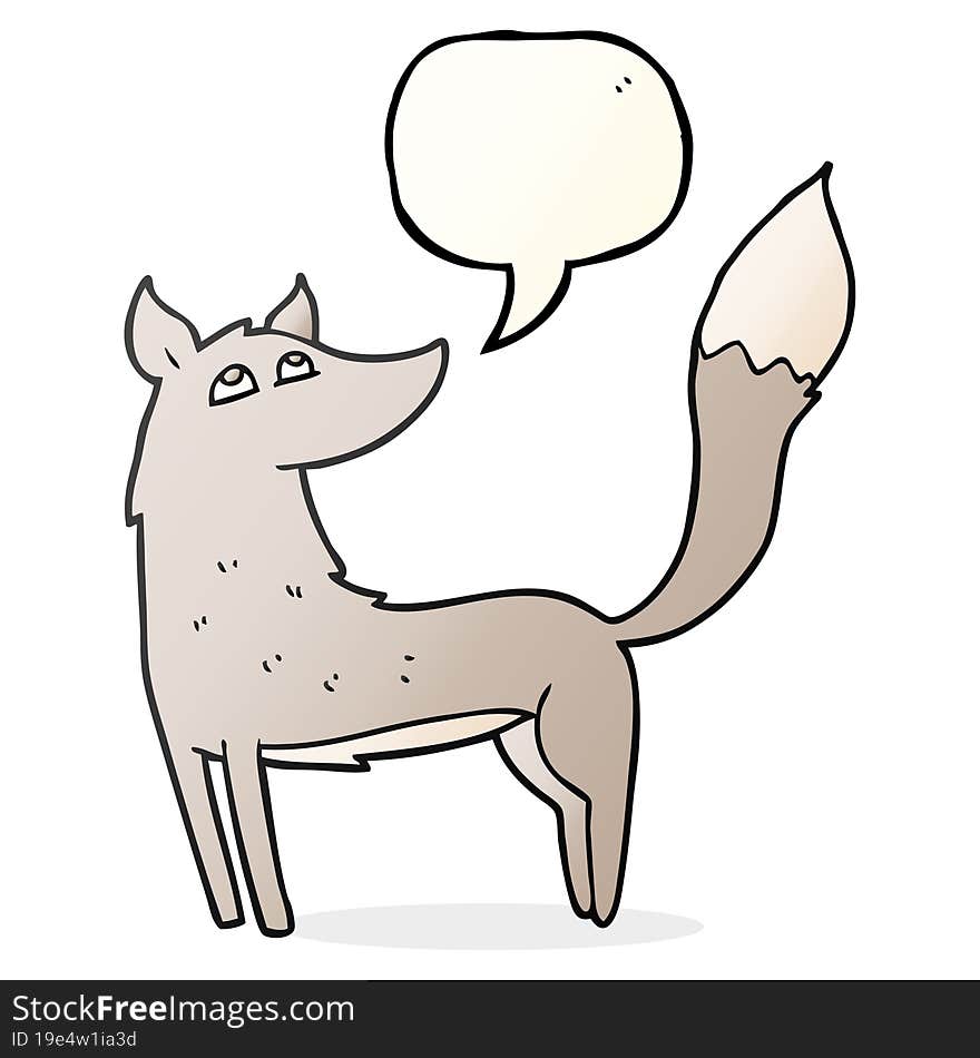 speech bubble cartoon wolf