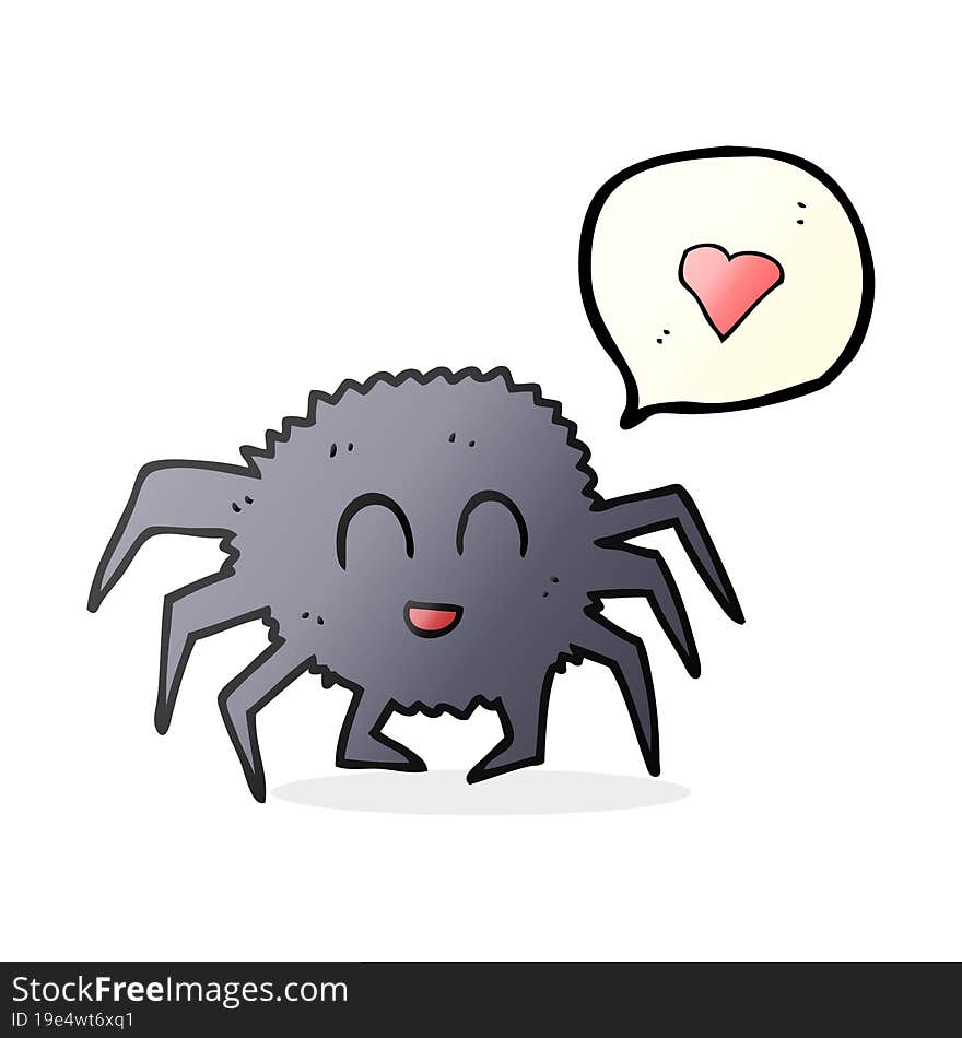 speech bubble cartoon spider