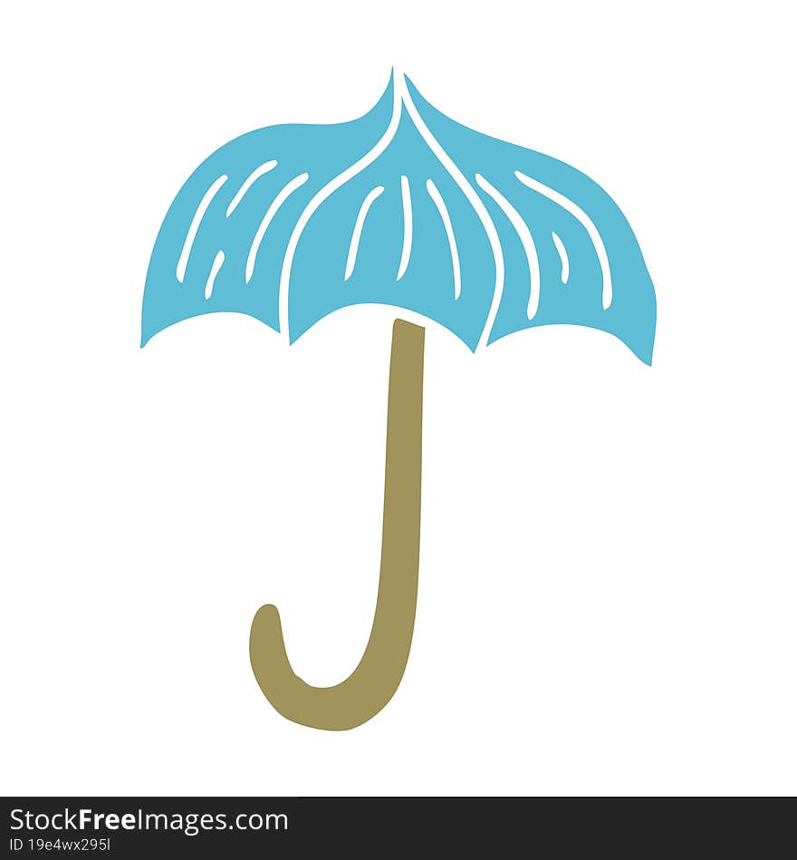 Cartoon Doodle Umbrella Tattoo Symbol