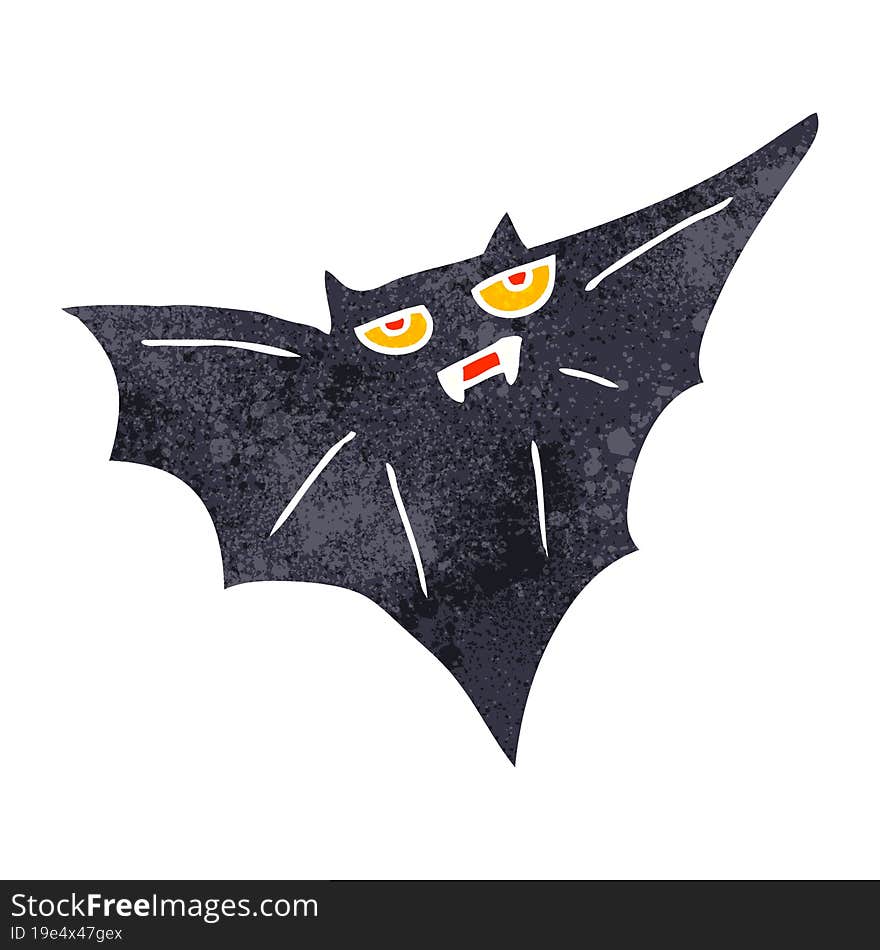 Retro Cartoon Halloween Bat