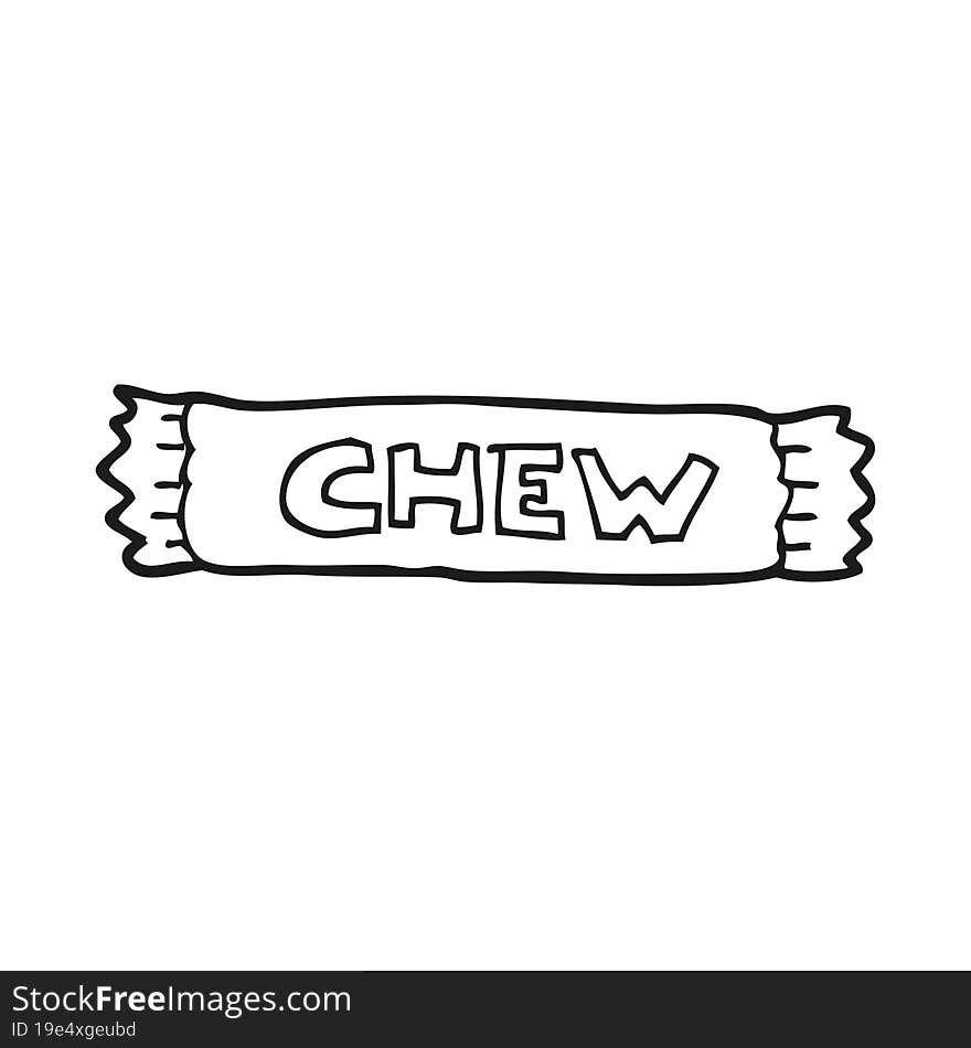 Black And White Cartoon Chew