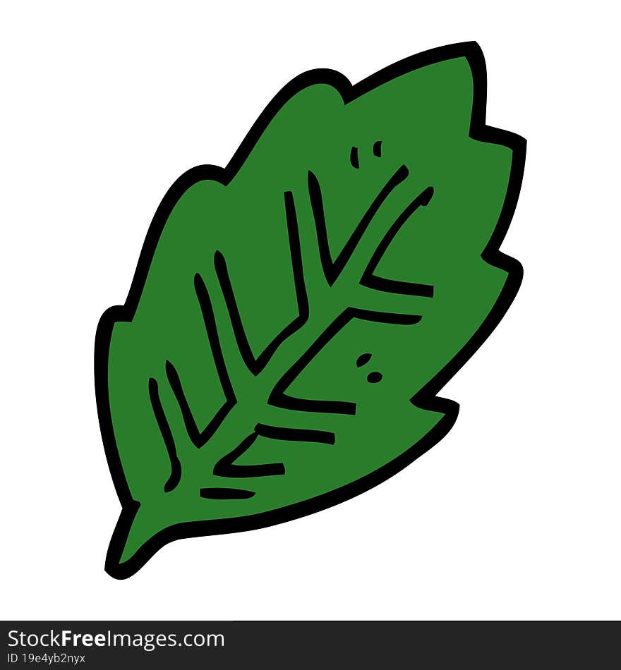 cartoon doodle tree leaf