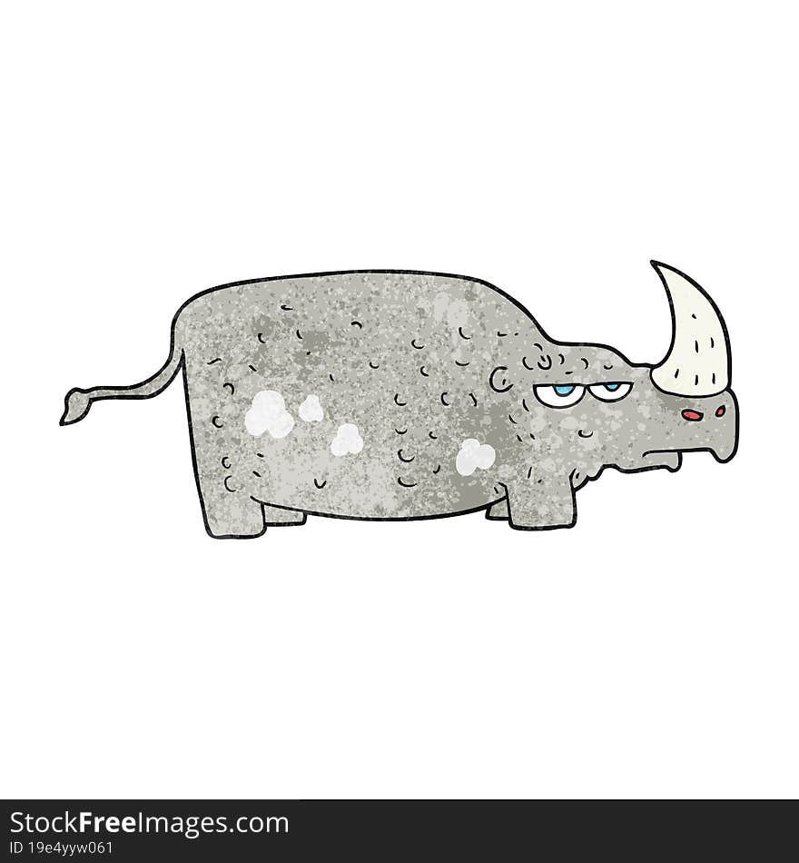 textured cartoon rhino