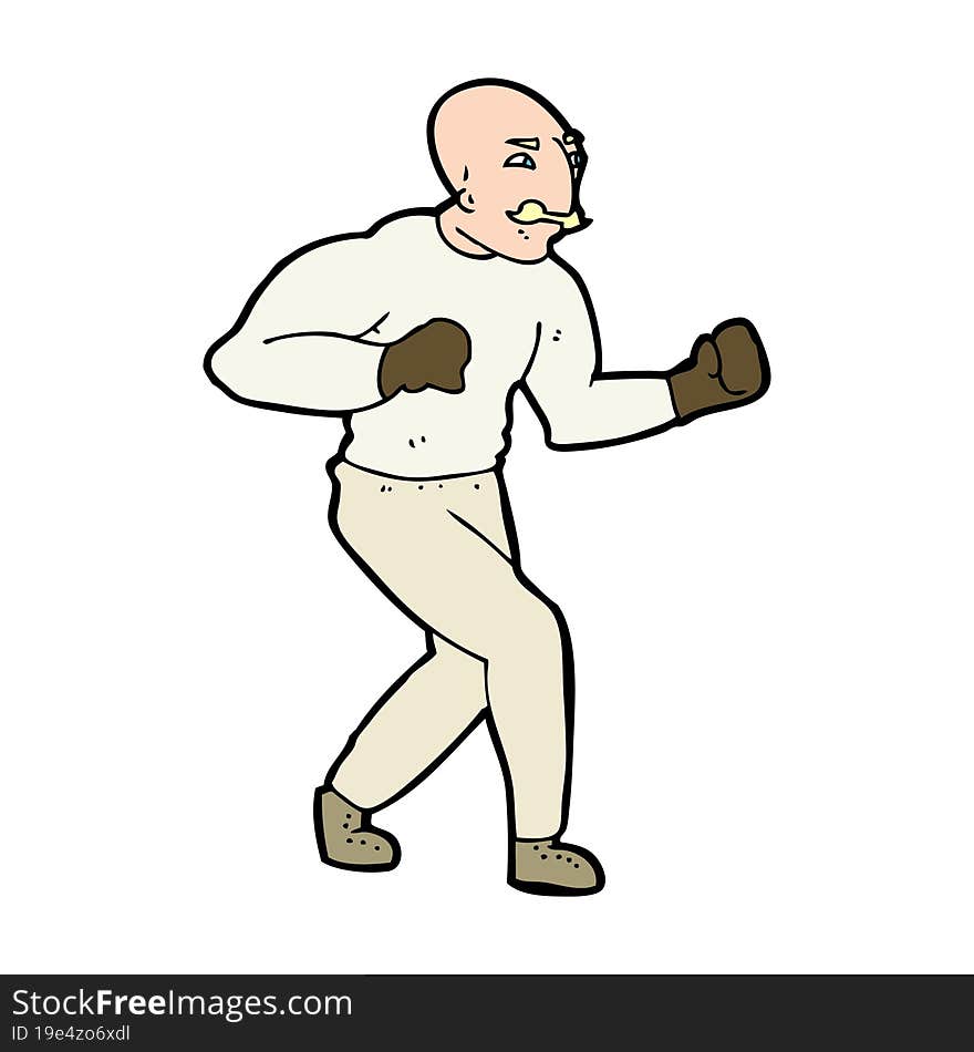 cartoon victorian boxer