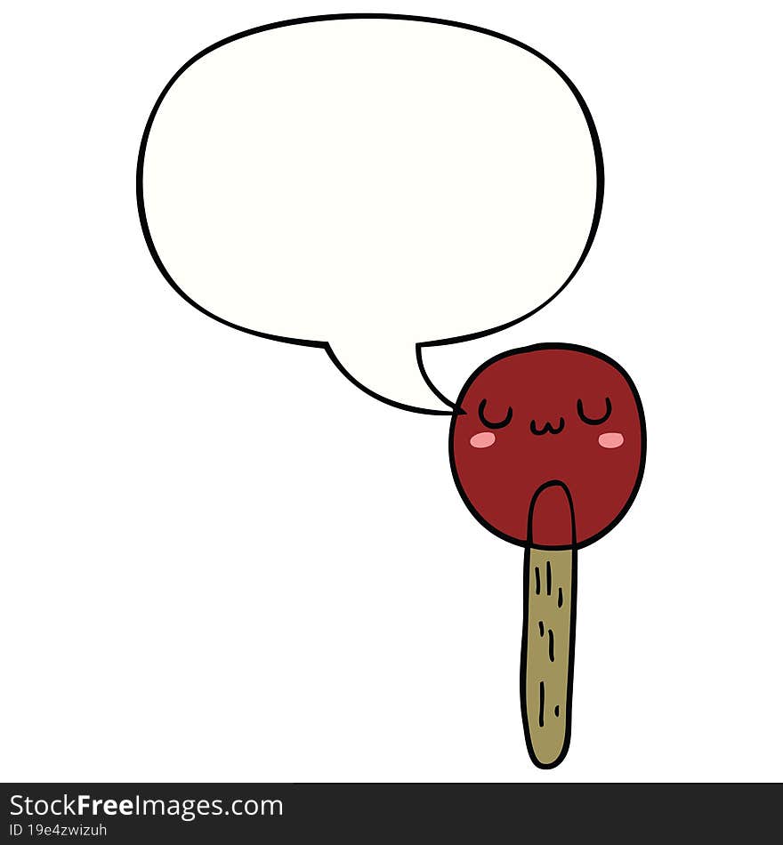 cartoon lollipop with speech bubble. cartoon lollipop with speech bubble