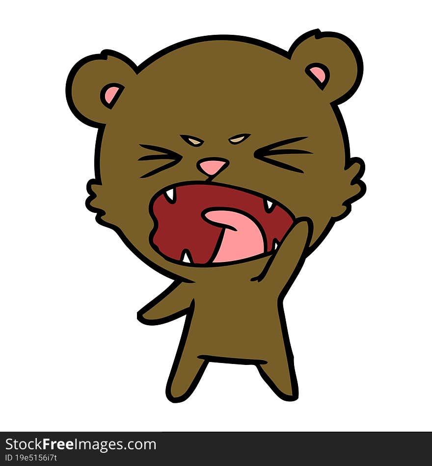 angry cartoon bear. angry cartoon bear