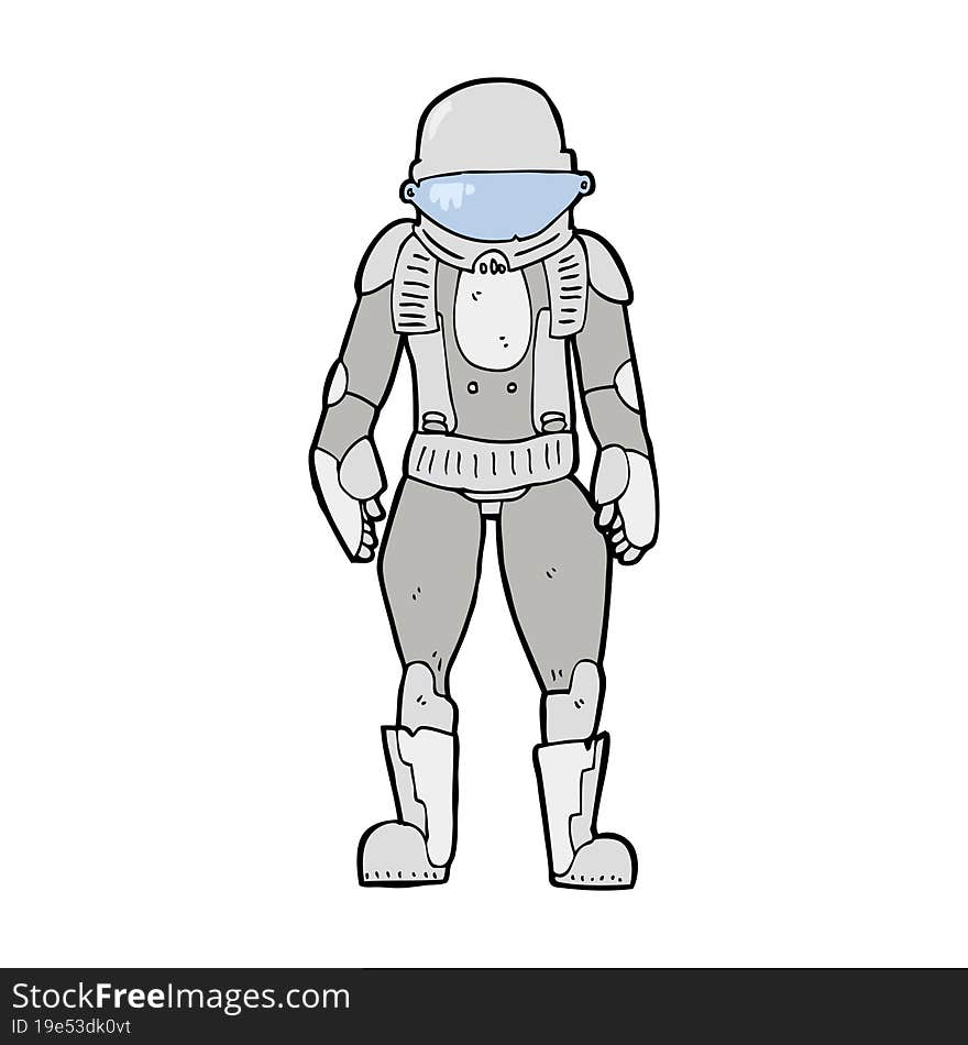 cartoon astronaut