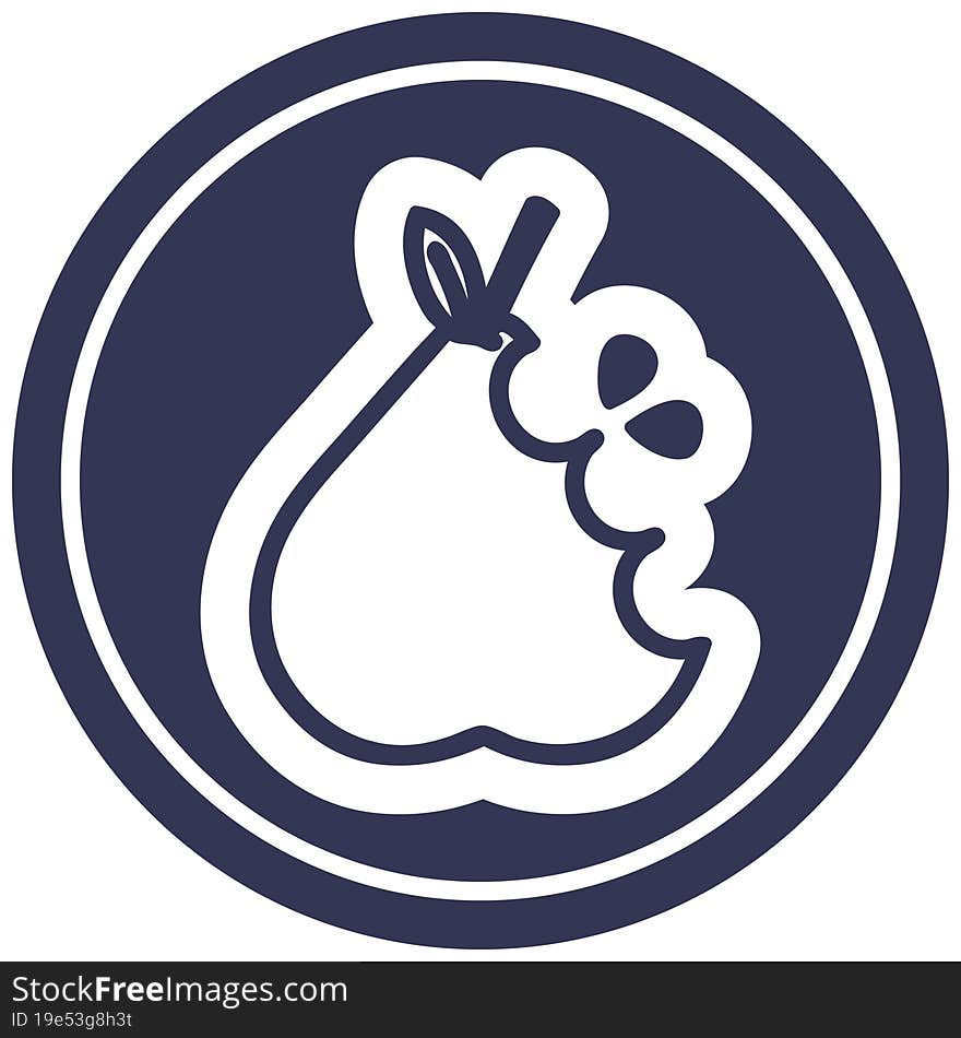 juicy pear circular icon