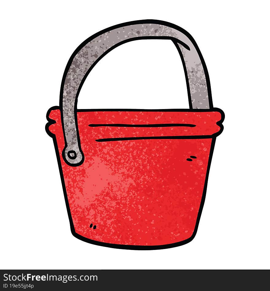 cartoon doodle bucket