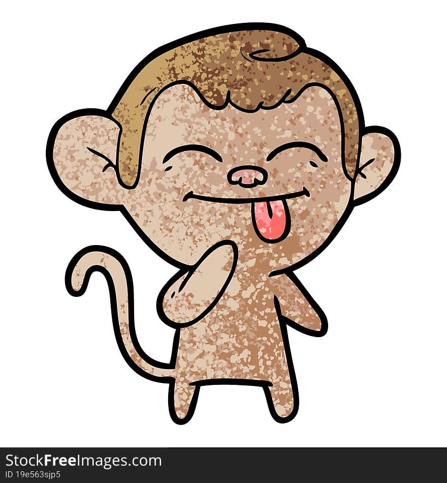 funny cartoon monkey. funny cartoon monkey